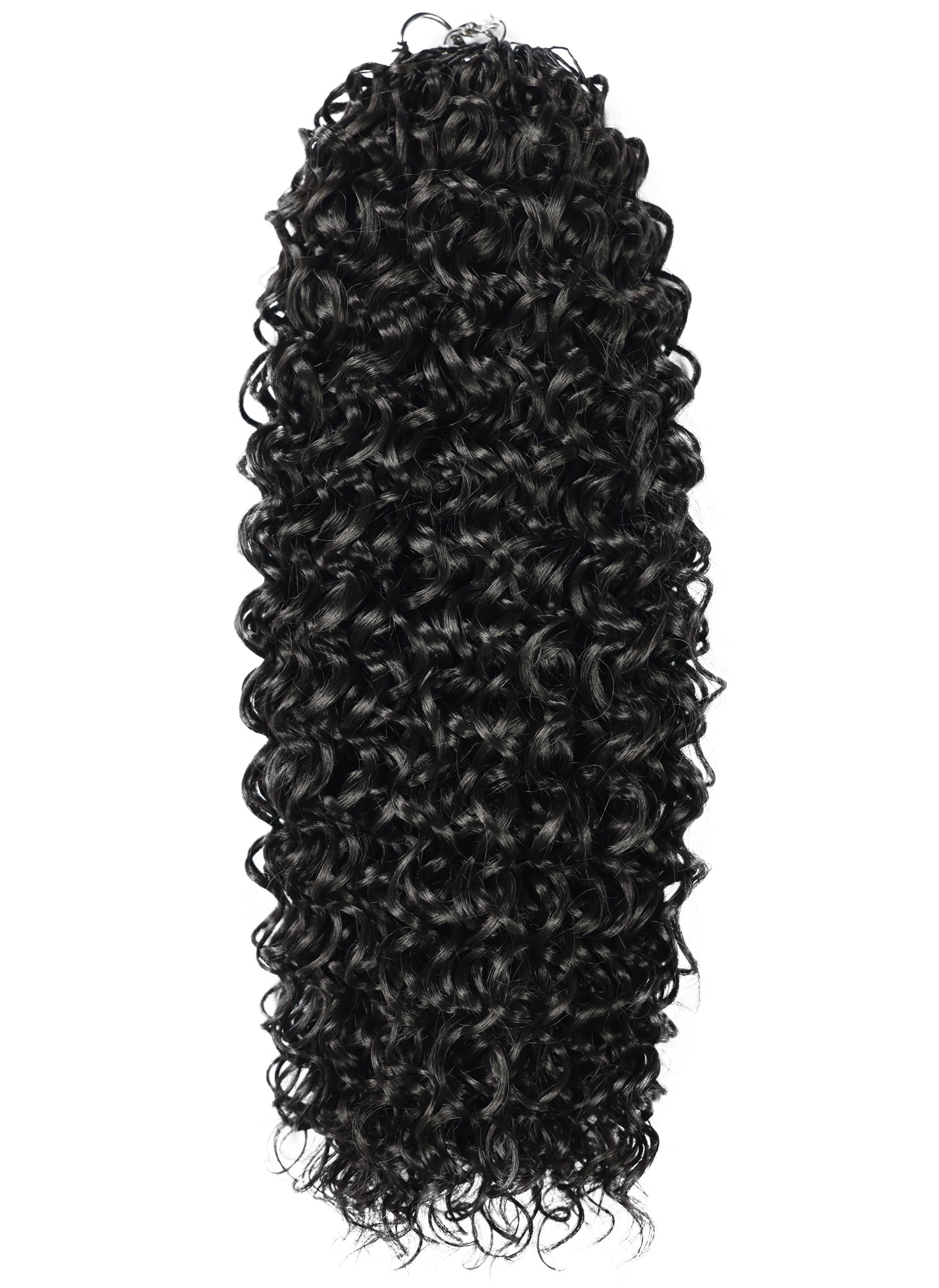 LUXLUXE Dominican Synthetic Crochet Hair Extensions – 14" 78g, 18" 100g, 22" 120g Pre Separated 100 Strands Feather Curly Hairpiece