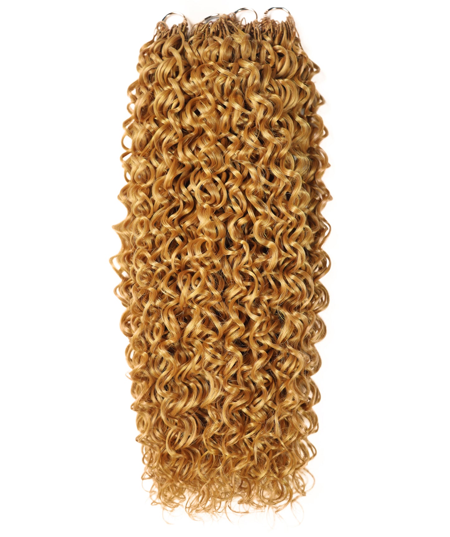 LUXLUXE Dominican Synthetic Crochet Hair Extensions – 14" 78g, 18" 100g, 22" 120g Pre Separated 100 Strands Feather Curly Hairpiece