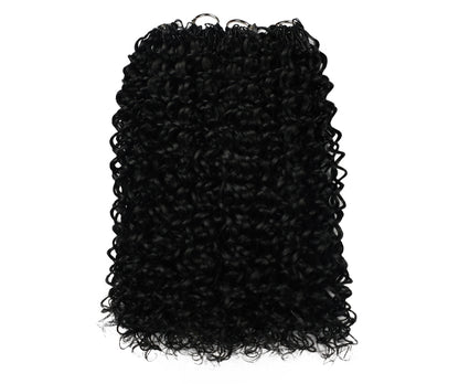 LUXLUXE Water Curl Synthetic Crochet Hair Extensions – Available in 14"  78g 18" 100g & 22" 120g Pre Separated 100 Strands Feather Hairpiece for Natural Bouncy Curls