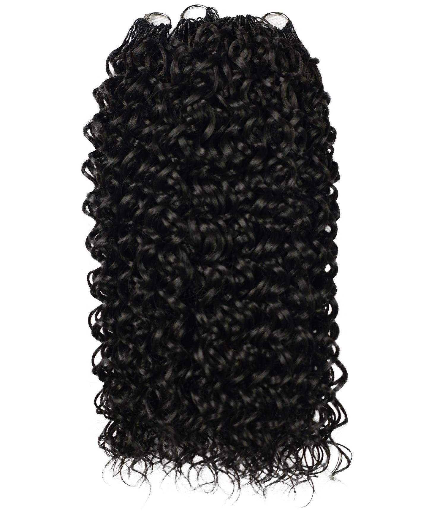 LUXLUXE Dominican Synthetic Crochet Hair Extensions – 14" 78g, 18" 100g, 22" 120g Pre Separated 100 Strands Feather Curly Hairpiece