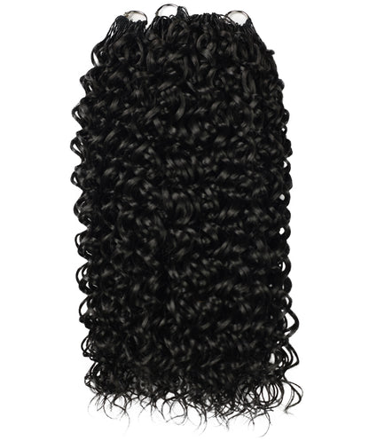 LUXLUXE Dominican Synthetic Crochet Hair Extensions – 14" 78g, 18" 100g, 22" 120g Pre Separated 100 Strands Feather Curly Hairpiece