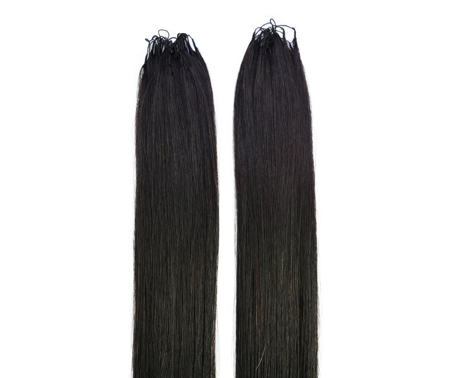 LUXLUXE Knotless Silk Straight Crochet Human Hair Extensions - Natural Black 14" 40g 16" 45g & 18" 50g Pre Separated 40 Strands Feather hairpiece for Women