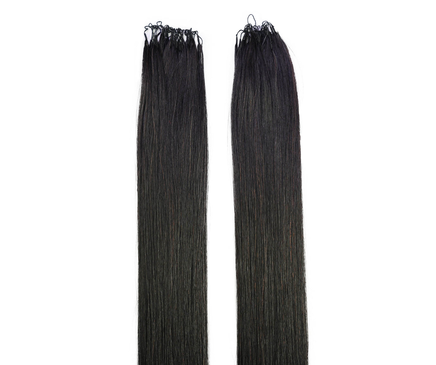 LUXLUXE Knotless Silk Straight Crochet Human Hair Extensions - Natural Black 14" 40g 16" 45g & 18" 50g Pre Separated 40 Strands Feather hairpiece for Women