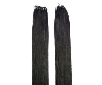 LUXLUXE Knotless Silk Straight Crochet Human Hair Extensions - Natural Black 14" 40g 16" 45g & 18" 50g Pre Separated 40 Strands Feather hairpiece for Women