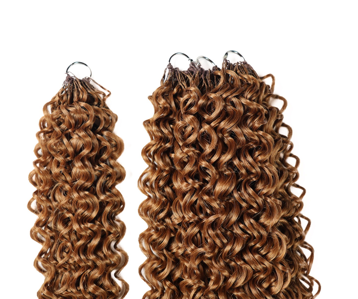 LUXLUXE Dominican Synthetic Crochet Hair Extensions – 14" 78g, 18" 100g, 22" 120g Pre Separated 100 Strands Feather Curly Hairpiece