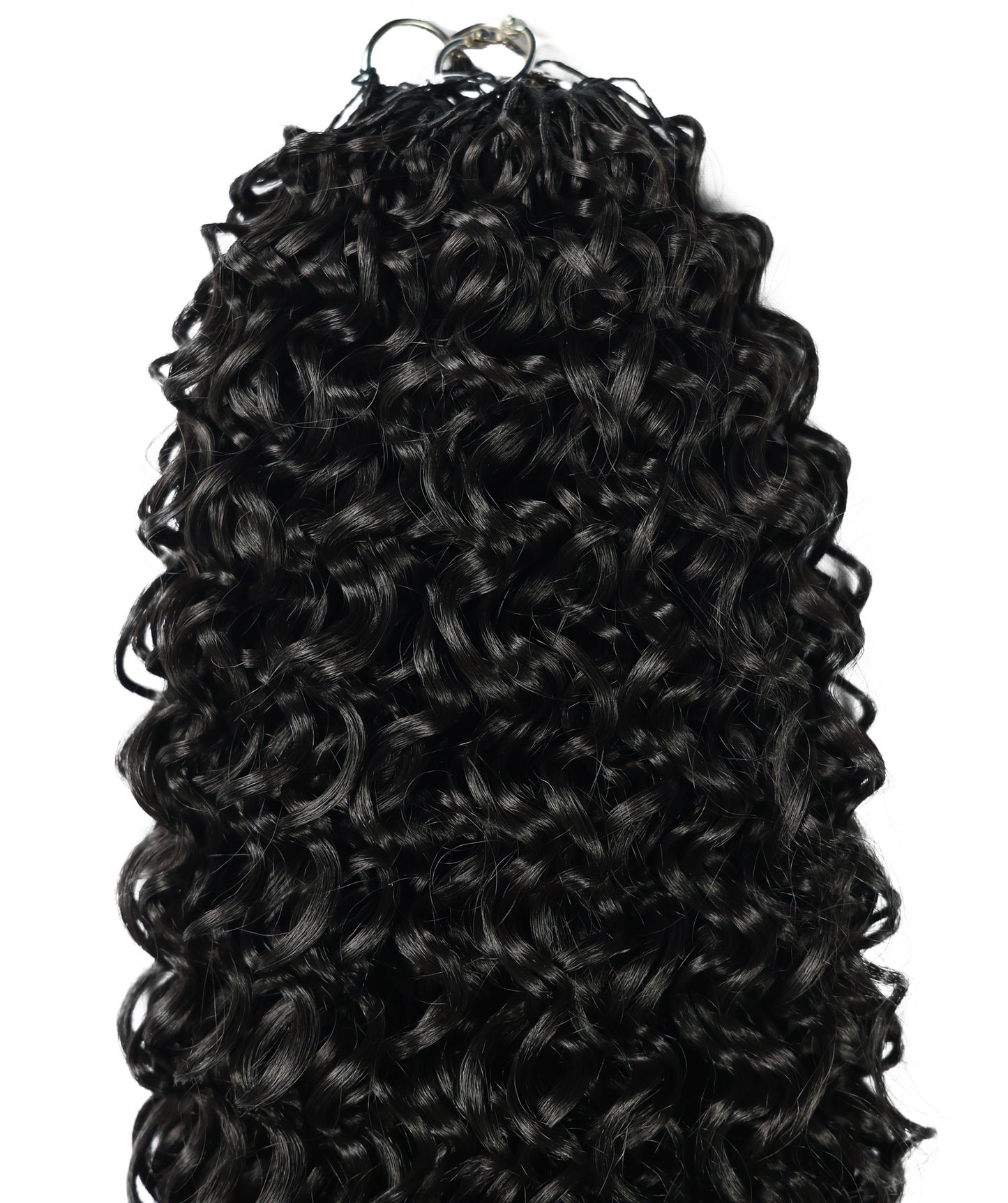 LUXLUXE Dominican Synthetic Crochet Hair Extensions – 14" 78g, 18" 100g, 22" 120g Pre Separated 100 Strands Feather Curly Hairpiece
