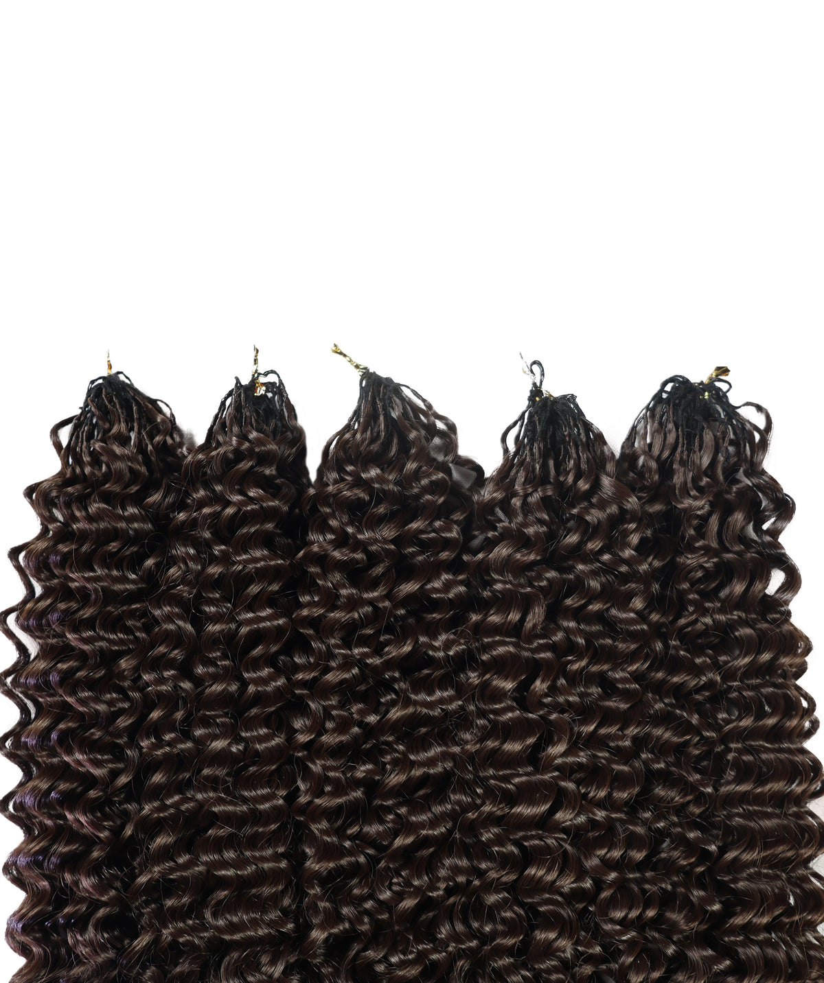LUXLUXE Water Curl Synthetic Crochet Hair Extensions – Available in 14"  85g 18" 110g & 22" 132g Pre Separated 100 Strands Feather Hairpiece for Natural Bouncy Curls