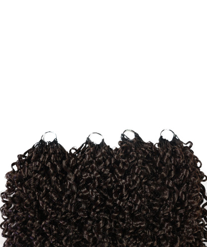 LUXLUXE Burmese Synthetic Crochet Hair Extensions – 14" 85g, 18" 110g, 22" 132g Pre Separated 100 Strands Feather Hairpiece for Soft Curly Protective Styles