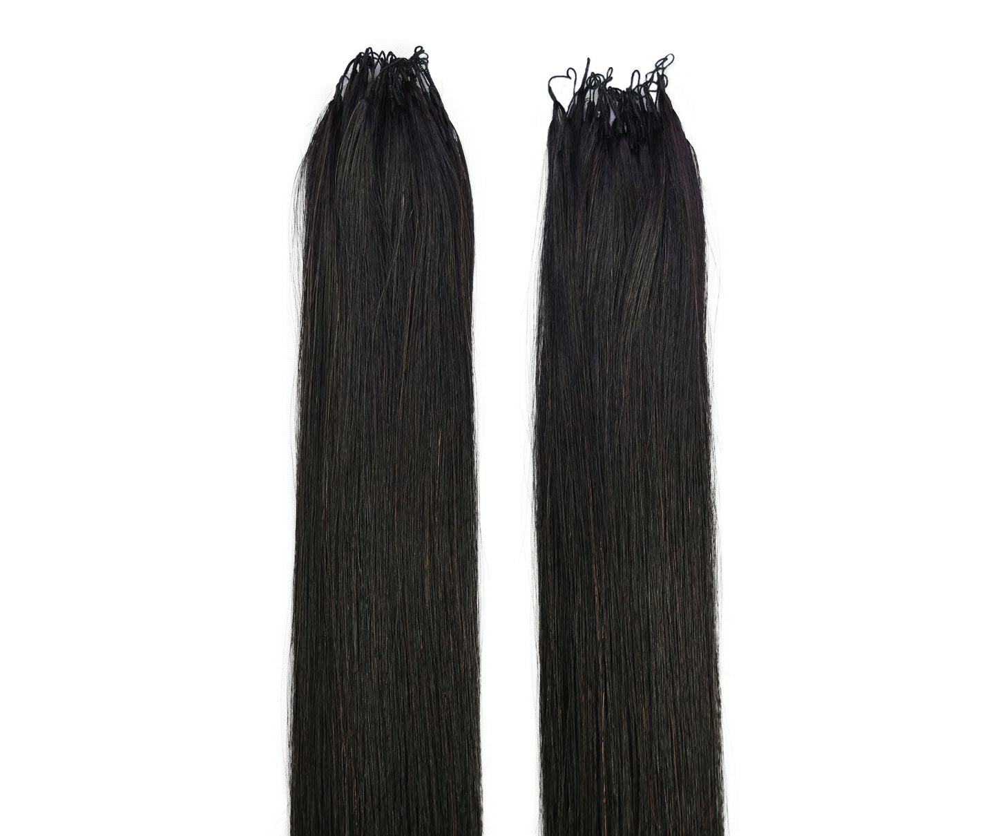 LUXLUXE Knotless Silk Straight Crochet Human Hair Extensions - Natural Black 14" 40g 16" 45g & 18" 50g Pre Separated 40 Strands Feather hairpiece for Women