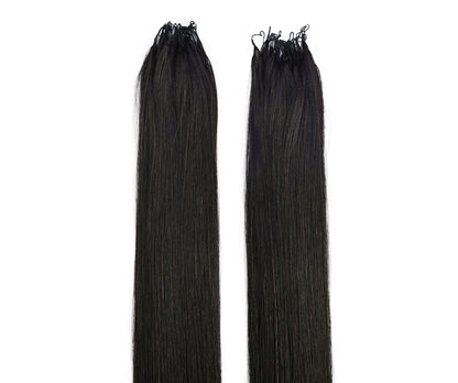 LUXLUXE Knotless Silk Straight Crochet Human Hair Extensions - Natural Black 14" 40g 16" 45g & 18" 50g Pre Separated 40 Strands Feather hairpiece for Women