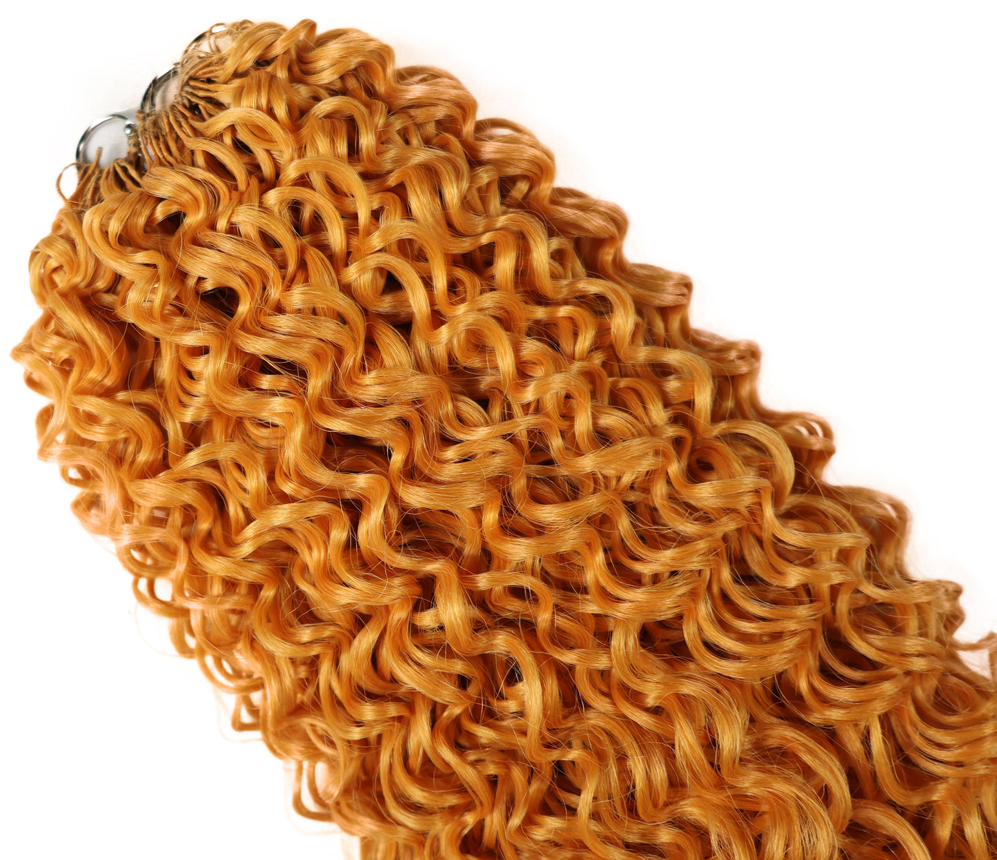 LUXLUXE Dominican Synthetic Crochet Hair Extensions – 14" 78g, 18" 100g, 22" 120g Pre Separated 100 Strands Feather Curly Hairpiece