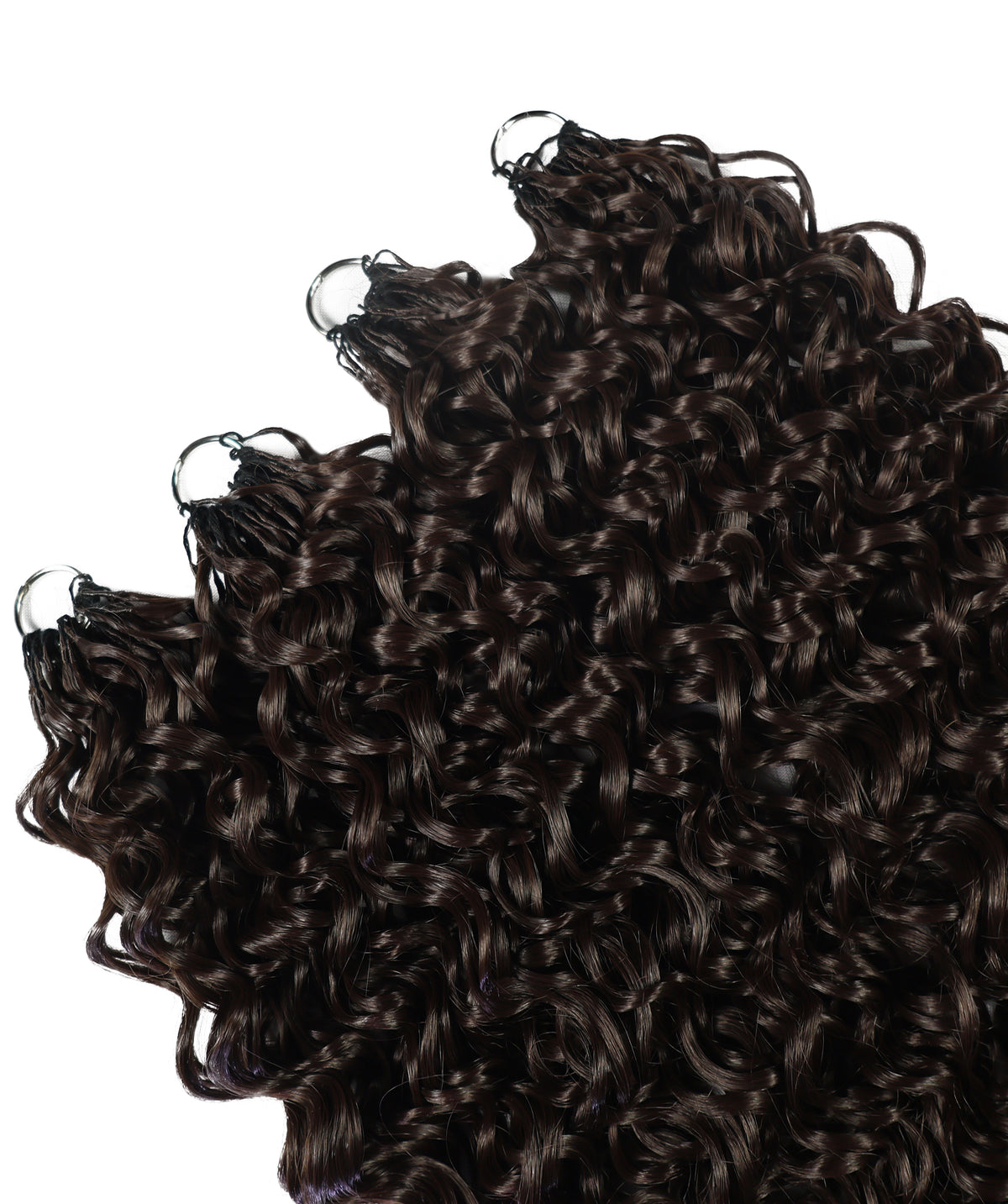 LUXLUXE Hawaiian Synthetic Crochet Hair Extensions – 14" 85g, 18" 110g, 22" 132g  Pre Separated 100 Strands Feather Hairpiece for Curly Protective Styles