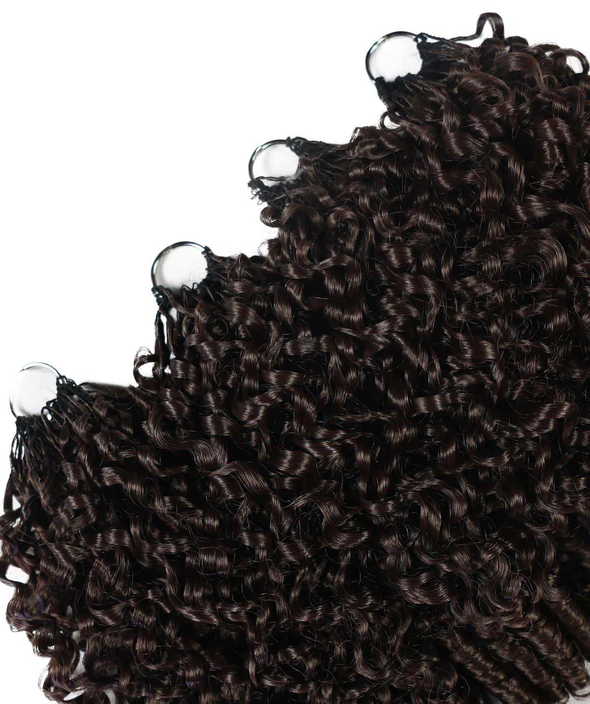 LUXLUXE Burmese Synthetic Crochet Hair Extensions – 14" 85g, 18" 110g, 22" 132g Pre Separated 100 Strands Feather Hairpiece for Soft Curly Protective Styles