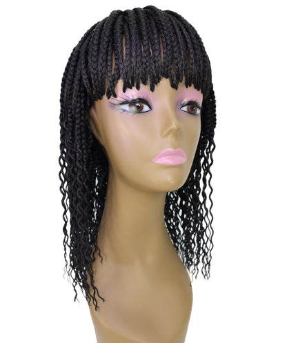 Merlene Shoulder-Length full wig Braided Curly with Box Braid Texture Bob Wig