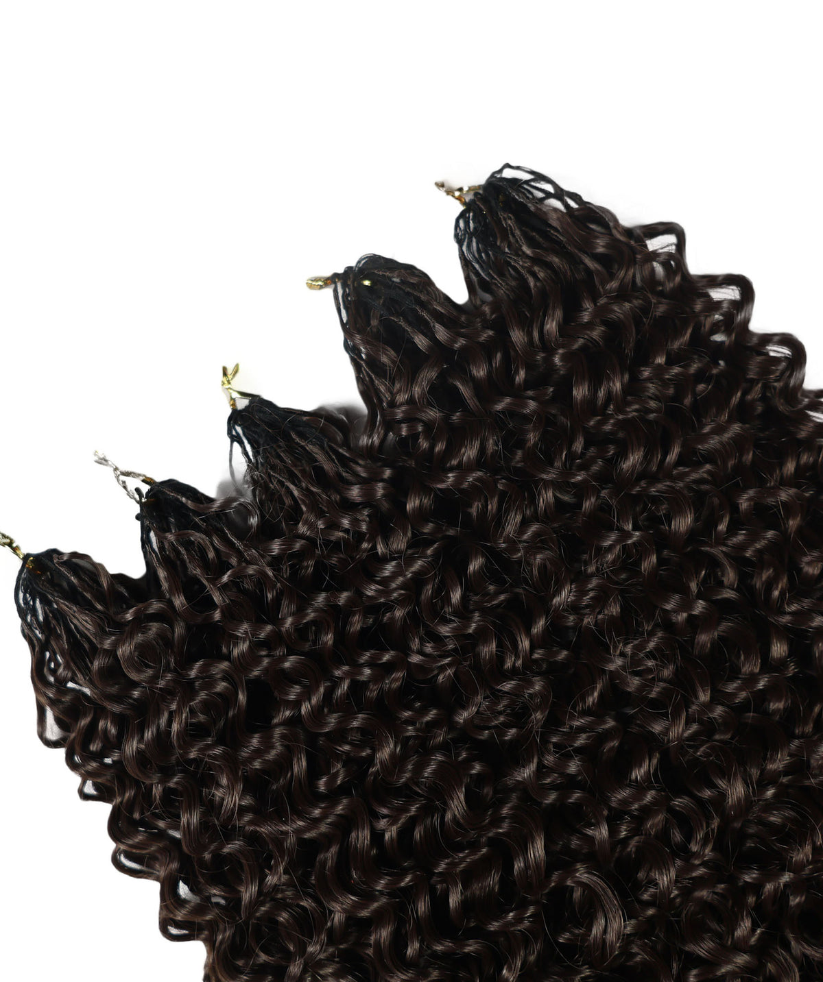LUXLUXE Water Curl Synthetic Crochet Hair Extensions – Available in 14"  85g 18" 110g & 22" 132g Pre Separated 100 Strands Feather Hairpiece for Natural Bouncy Curls