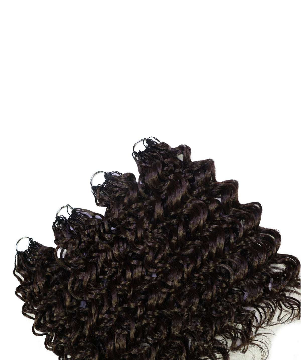 LUXLUXE Hawaiian Synthetic Crochet Hair Extensions – 14" 85g, 18" 110g, 22" 132g  Pre Separated 100 Strands Feather Hairpiece for Curly Protective Styles