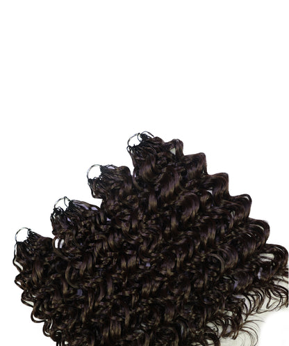 LUXLUXE Hawaiian Synthetic Crochet Hair Extensions – 14" 85g, 18" 110g, 22" 132g  Pre Separated 100 Strands Feather Hairpiece for Curly Protective Styles