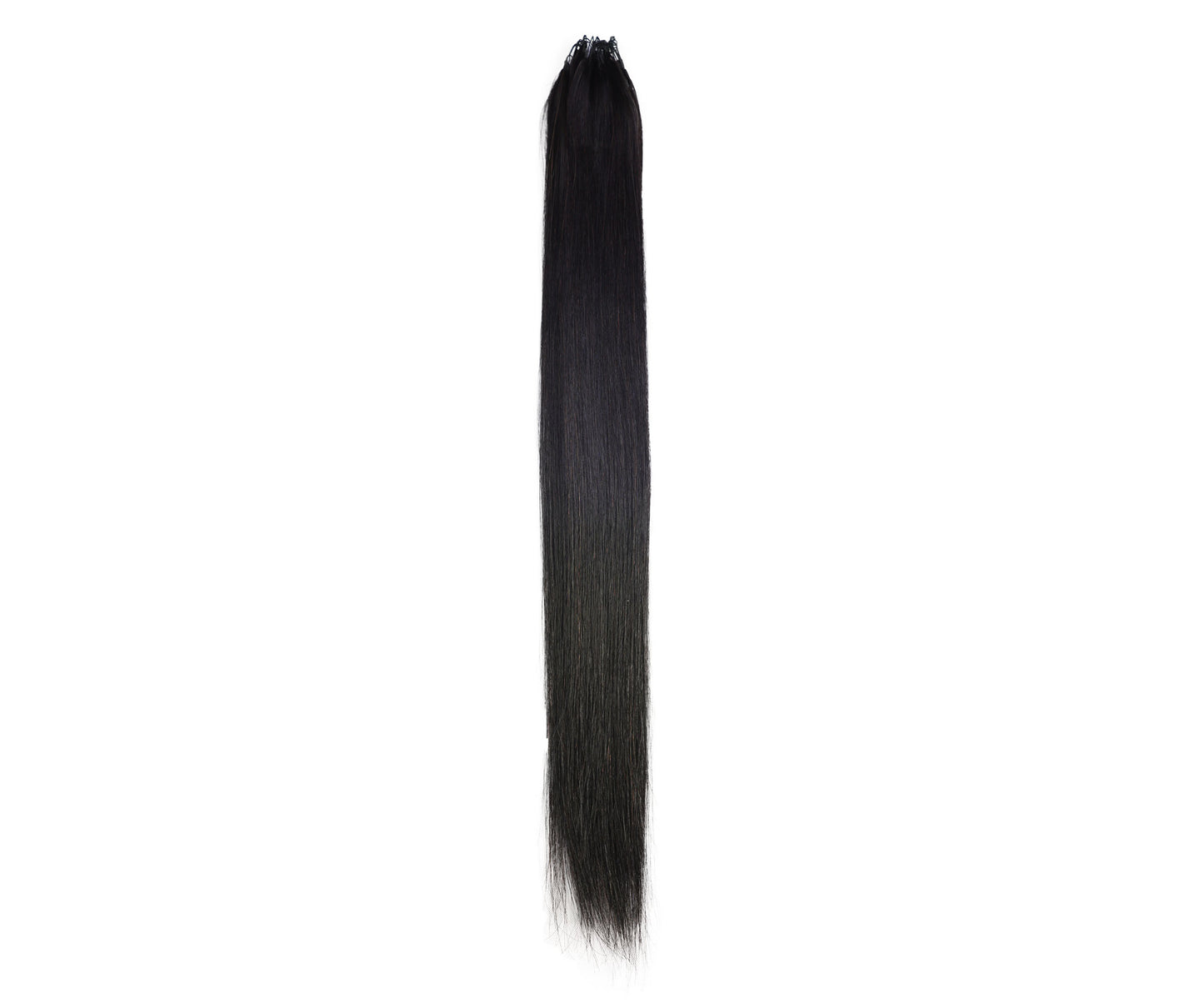 LUXLUXE Knotless Silk Straight Crochet Human Hair Extensions - Natural Black 14" 40g 16" 45g & 18" 50g Pre Separated 40 Strands Feather hairpiece for Women