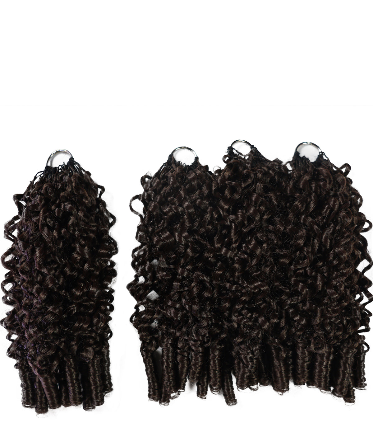 LUXLUXE Burmese Synthetic Crochet Hair Extensions – 14" 85g, 18" 110g, 22" 132g Pre Separated 100 Strands Feather Hairpiece for Soft Curly Protective Styles