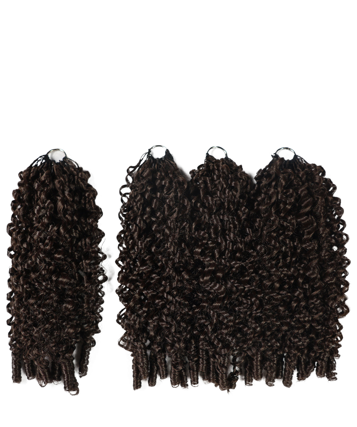 LUXLUXE Burmese Synthetic Crochet Hair Extensions – 14" 85g, 18" 110g, 22" 132g Pre Separated 100 Strands Feather Hairpiece for Soft Curly Protective Styles