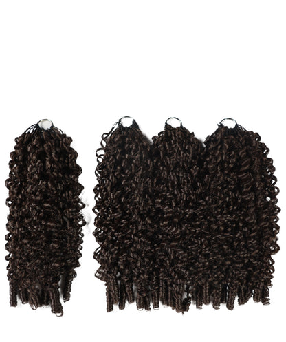LUXLUXE Burmese Synthetic Crochet Hair Extensions – 14" 85g, 18" 110g, 22" 132g Pre Separated 100 Strands Feather Hairpiece for Soft Curly Protective Styles