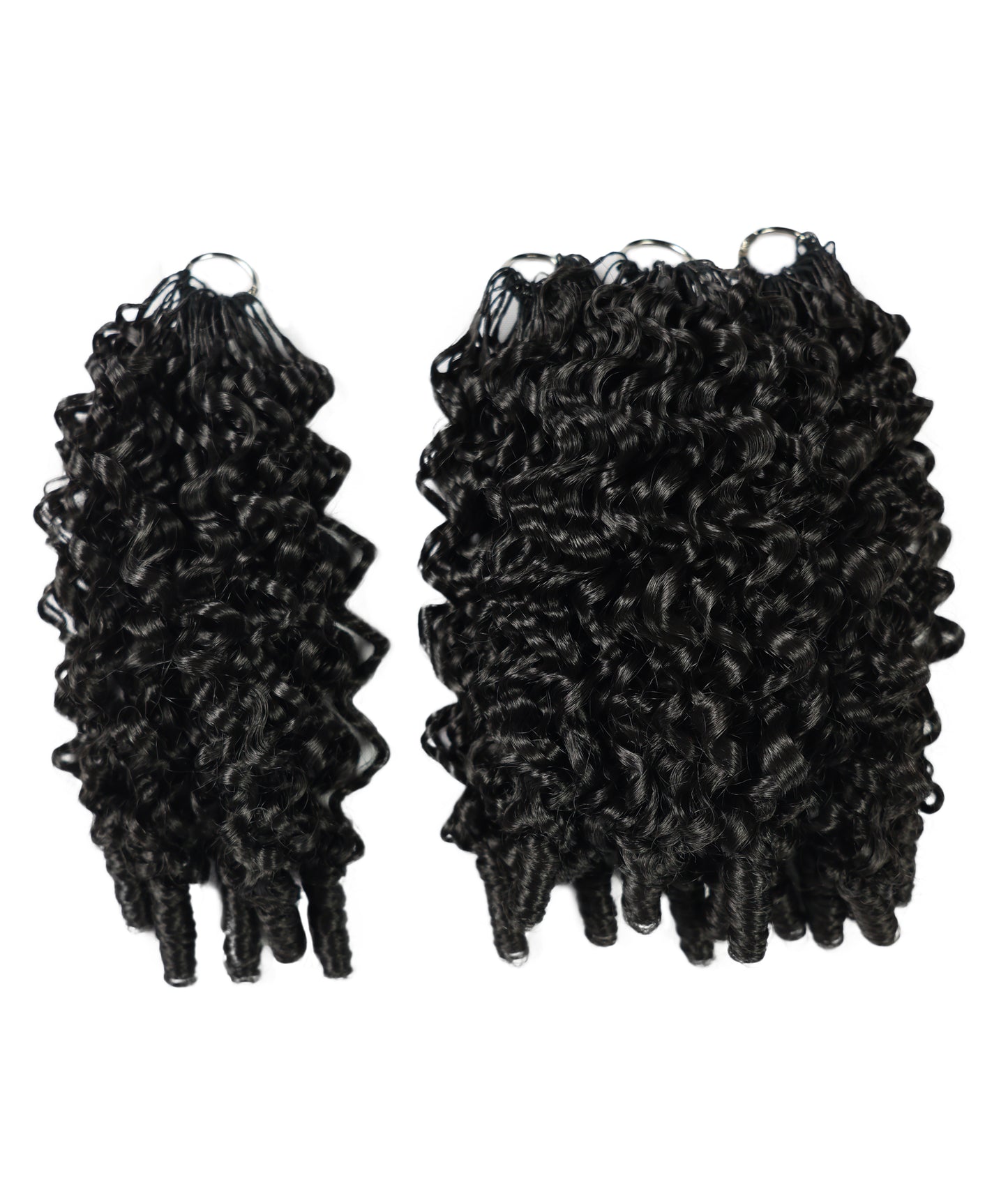 LUXLUXE Burmese Synthetic Crochet Hair Extensions – 14" 78g, 18" 100g, 22" 120g Pre Separated 100 Strands Feather Hairpiece for Soft Curly Protective Styles