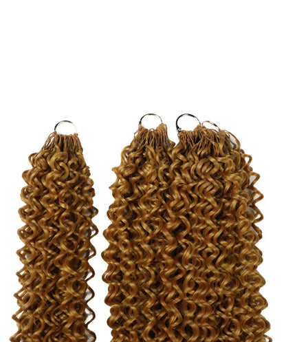 LUXLUXE Water Curl Synthetic Crochet Hair Extensions – Available in 14"  78g 18" 100g & 22" 120g Pre Separated 100 Strands Feather Hairpiece for Natural Bouncy Curls