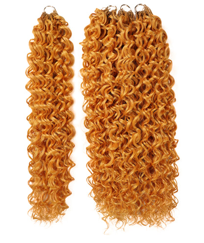 LUXLUXE Dominican Synthetic Crochet Hair Extensions – 14" 78g, 18" 100g, 22" 120g Pre Separated 100 Strands Feather Curly Hairpiece