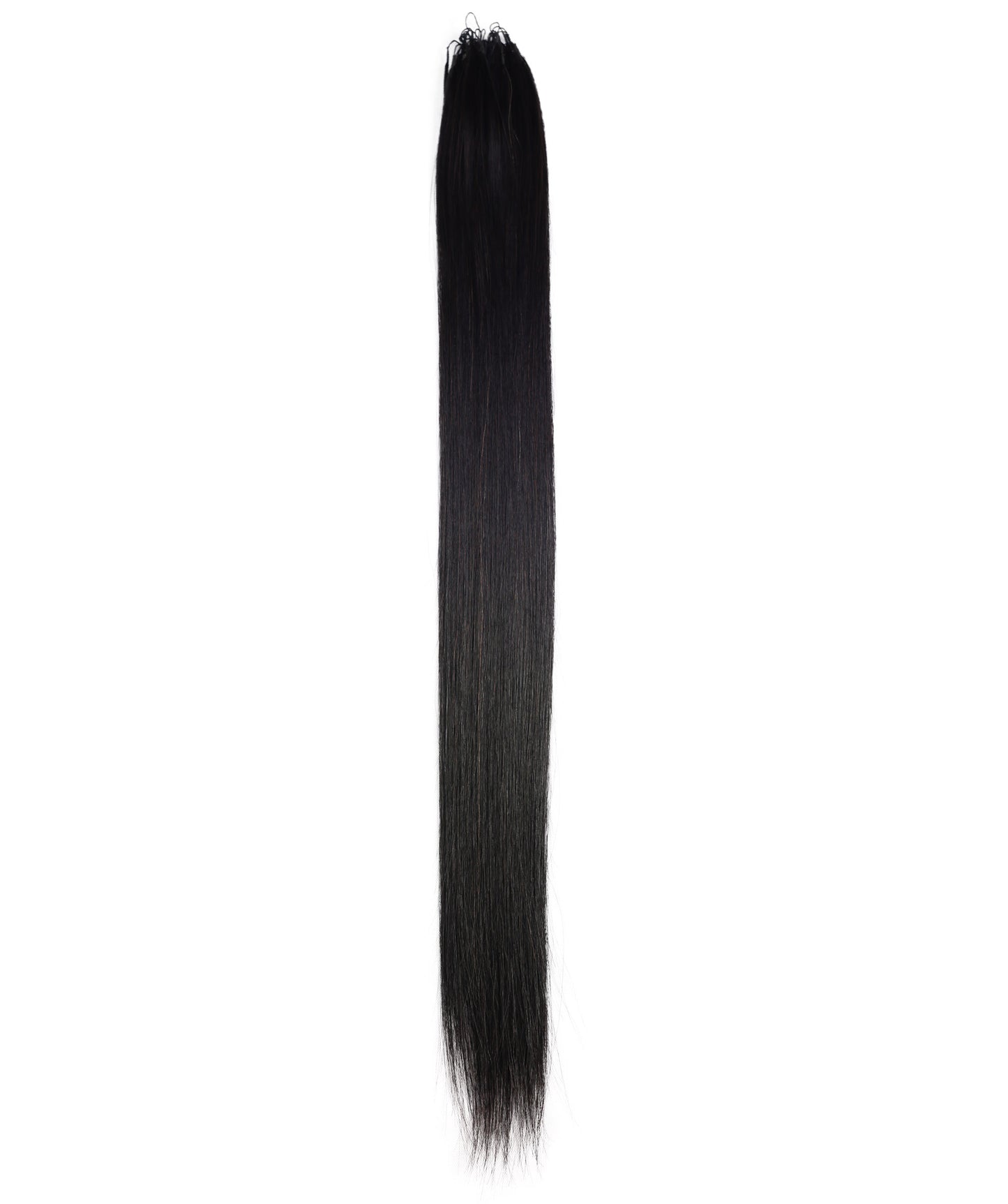 LUXLUXE Knotless Silk Straight Crochet Human Hair Extensions - Natural Black 14" 40g 16" 45g & 18" 50g Pre Separated 40 Strands Feather hairpiece for Women