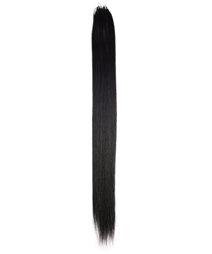 LUXLUXE Knotless Silk Straight Crochet Human Hair Extensions - Natural Black 14" 40g 16" 45g & 18" 50g Pre Separated 40 Strands Feather hairpiece for Women