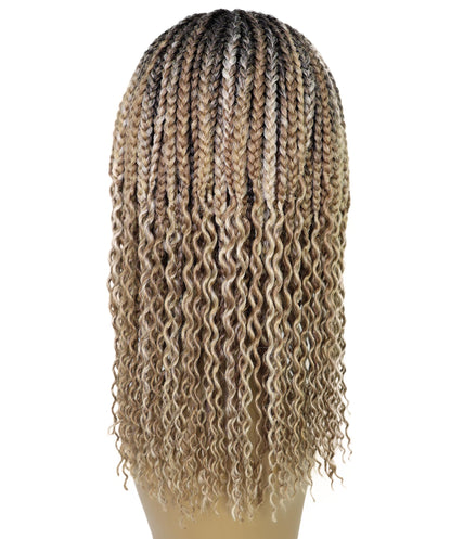 Merlene Shoulder-Length full wig Braided Curly with Box Braid Texture Bob Wig