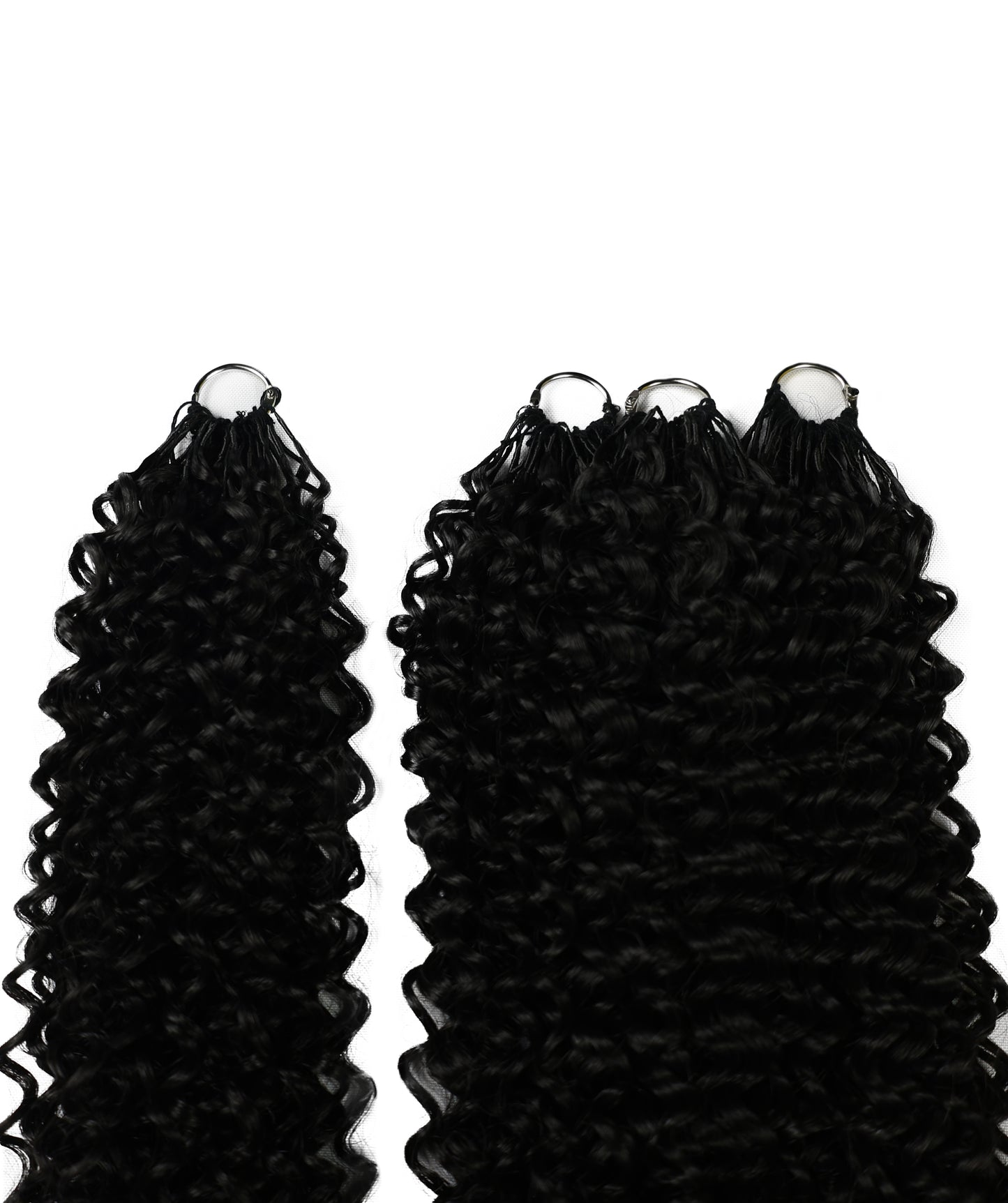 LUXLUXE Water Curl Synthetic Crochet Hair Extensions – Available in 14"  78g 18" 100g & 22" 120g Pre Separated 100 Strands Feather Hairpiece for Natural Bouncy Curls
