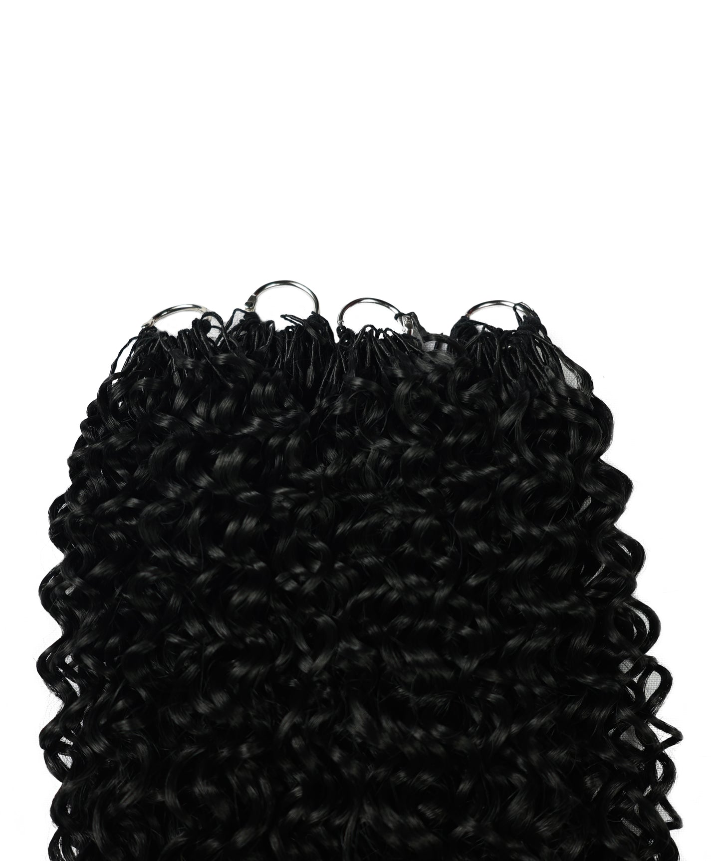 LUXLUXE Water Curl Synthetic Crochet Hair Extensions – Available in 14"  78g 18" 100g & 22" 120g Pre Separated 100 Strands Feather Hairpiece for Natural Bouncy Curls