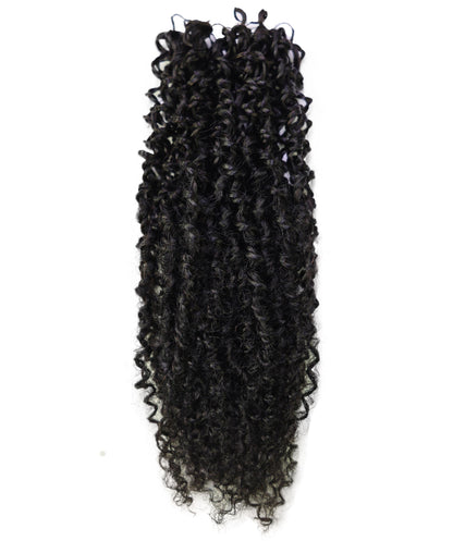 LUXLUXE Knotless Micro Yanky Curly Pre Looped Crochet Human Hair Extensions - Natural Black 14" 40g 16" 45g & 18" 50g Pre Separated 40 Strands Feather Protective Style
