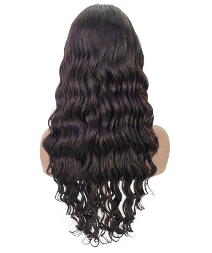 Swahili 24.5-Inch Wavy Human Hair Lace Wig | 100% Human Hair, Glueless 6x13 HD Lace  | Natural Voluminous Soft Curls for Confident Beauty