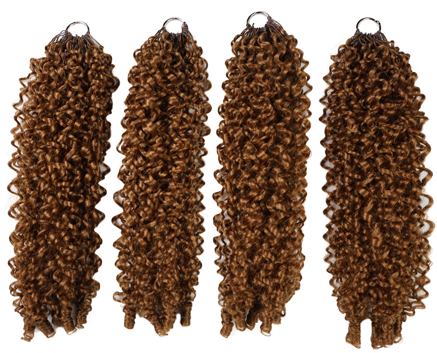 LUXLUXE Burmese Synthetic Crochet Hair Extensions – 14" 78g, 18" 100g, 22" 120g Pre Separated 100 Strands Feather Hairpiece for Soft Curly Protective Styles
