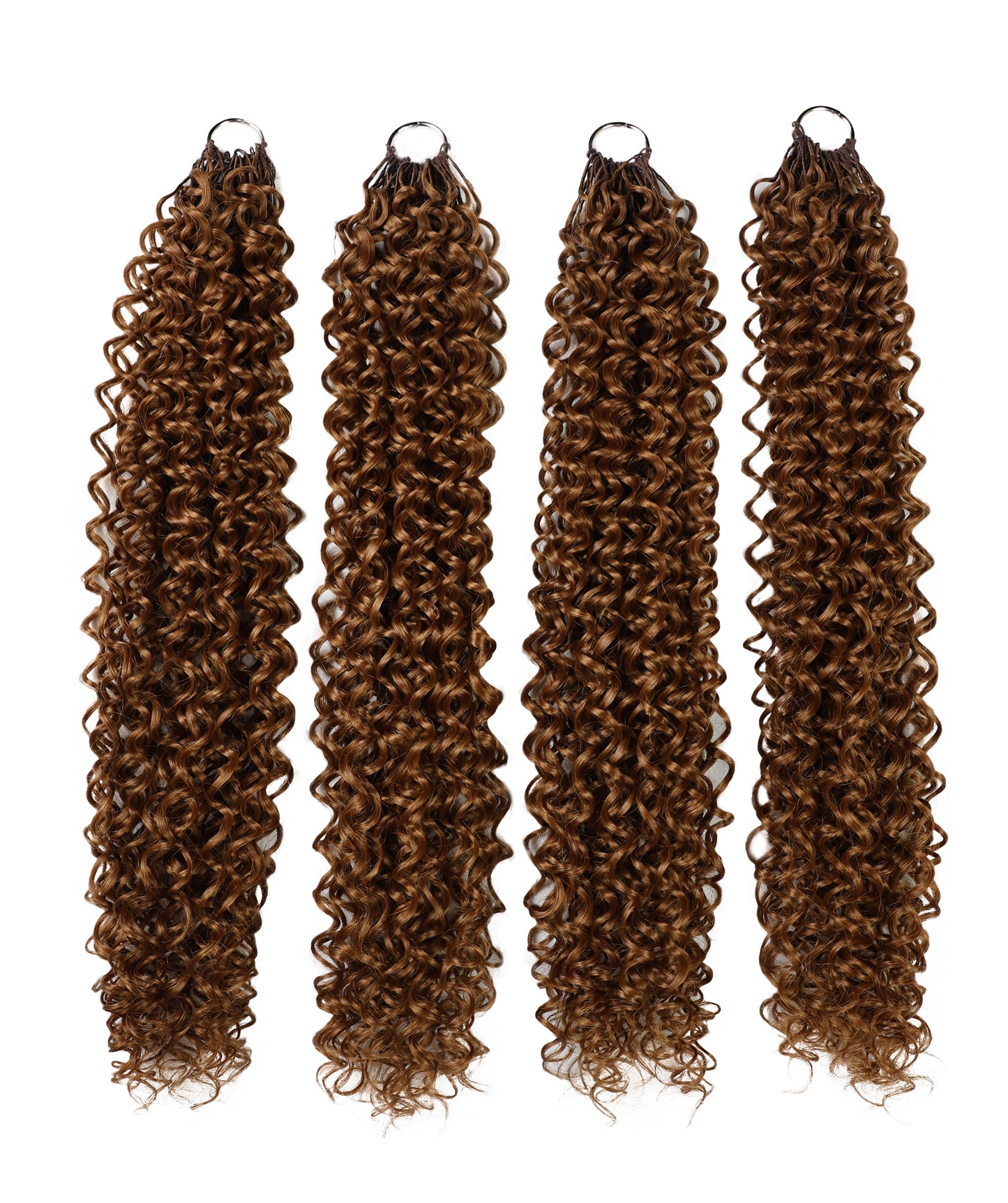 LUXLUXE Water Curl Synthetic Crochet Hair Extensions – Available in 14"  78g 18" 100g & 22" 120g Pre Separated 100 Strands Feather Hairpiece for Natural Bouncy Curls