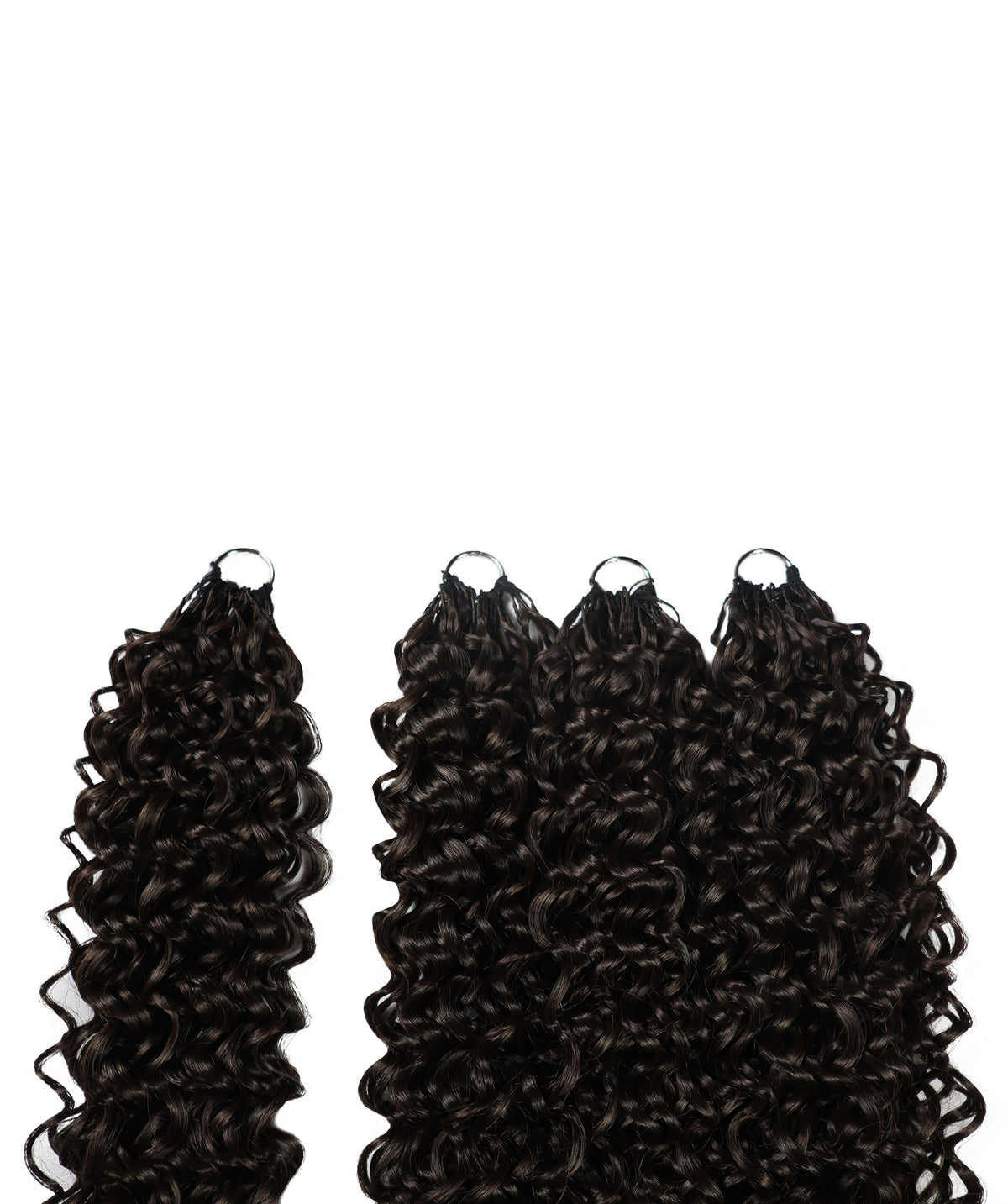 LUXLUXE Dominican Synthetic Crochet Hair Extensions – 14" 85g, 18" 110g, 22" 132g Pre Separated 100 Strands Feather Curly Hairpiece