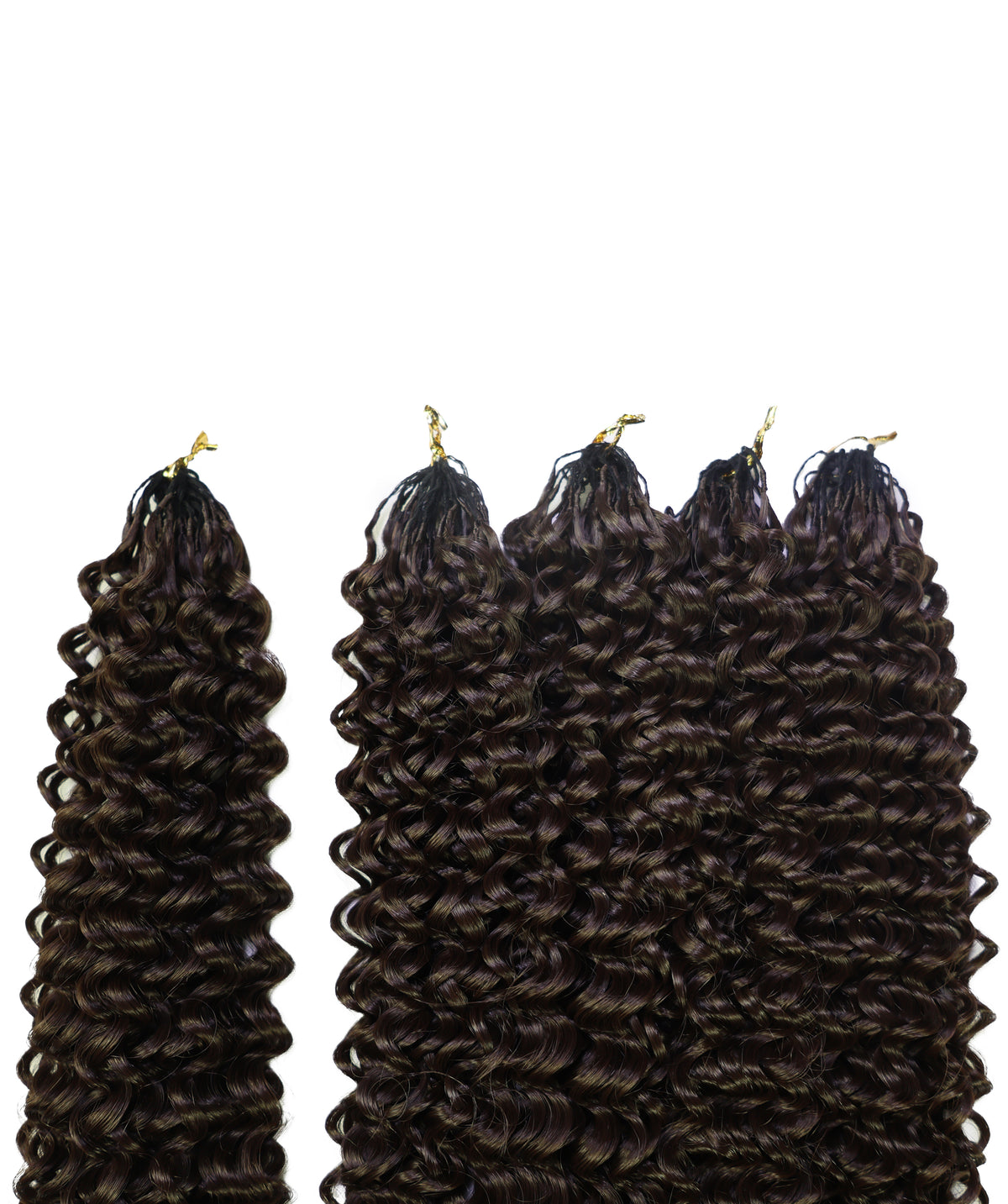LUXLUXE Water Curl Synthetic Crochet Hair Extensions – Available in 14"  85g 18" 110g & 22" 132g Pre Separated 100 Strands Feather Hairpiece for Natural Bouncy Curls