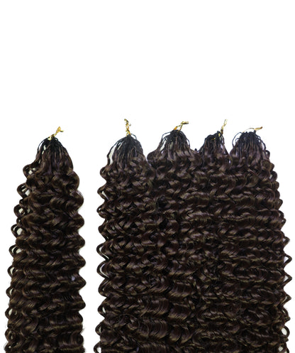 LUXLUXE Water Curl Synthetic Crochet Hair Extensions – Available in 14"  85g 18" 110g & 22" 132g Pre Separated 100 Strands Feather Hairpiece for Natural Bouncy Curls