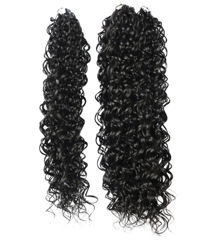 LUXLUXE Hawaiian Synthetic Crochet Hair Extensions – 14" 78g, 18" 100g, 22" 120g  Pre Separated 100 Strands Feather Hairpiece for Curly Protective Styles