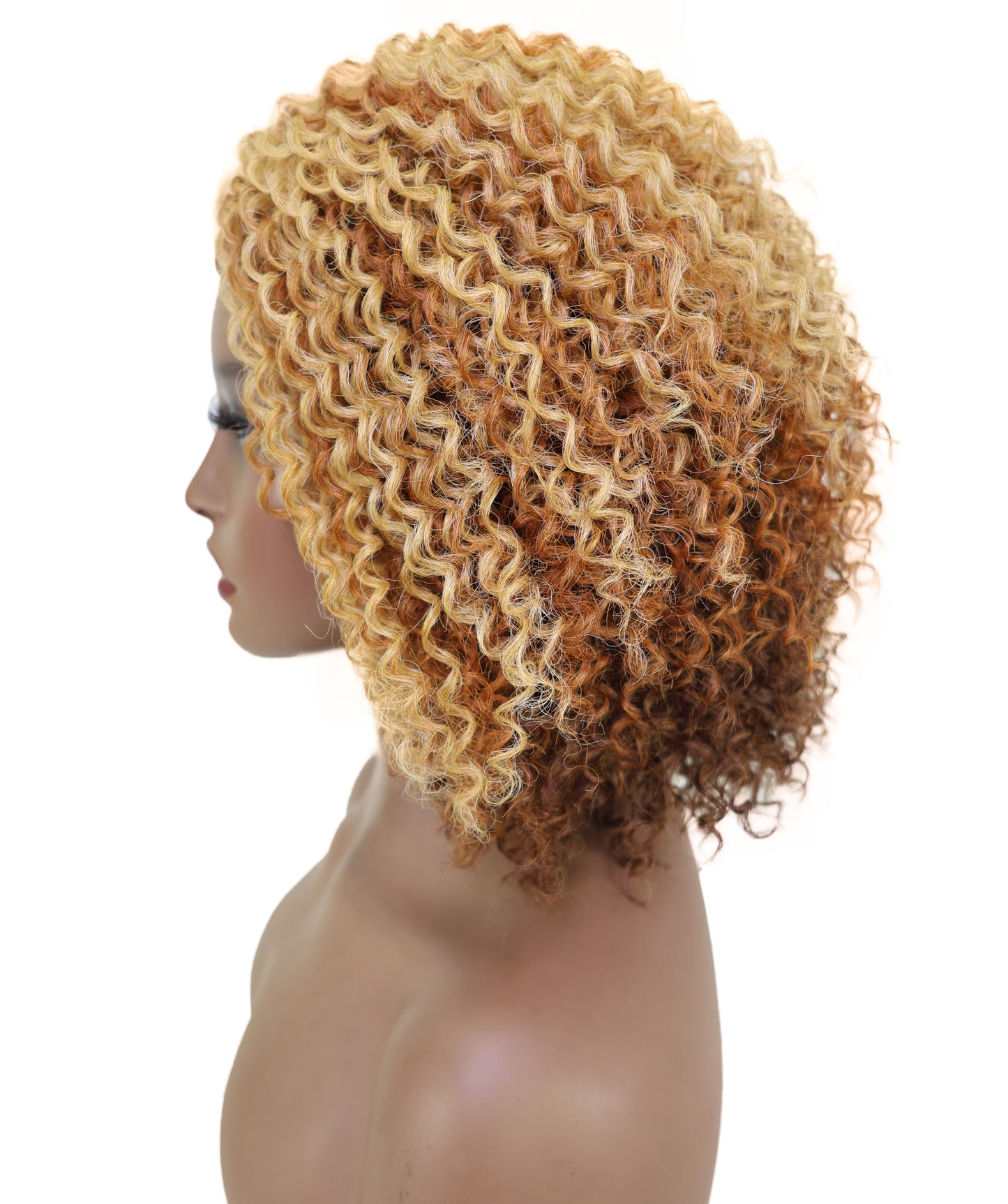 Esi Honey Blonde Lace Front Wig HD Curly Voluminous Bob for Glamorous Party, Fashion & Everyday Elegant Look