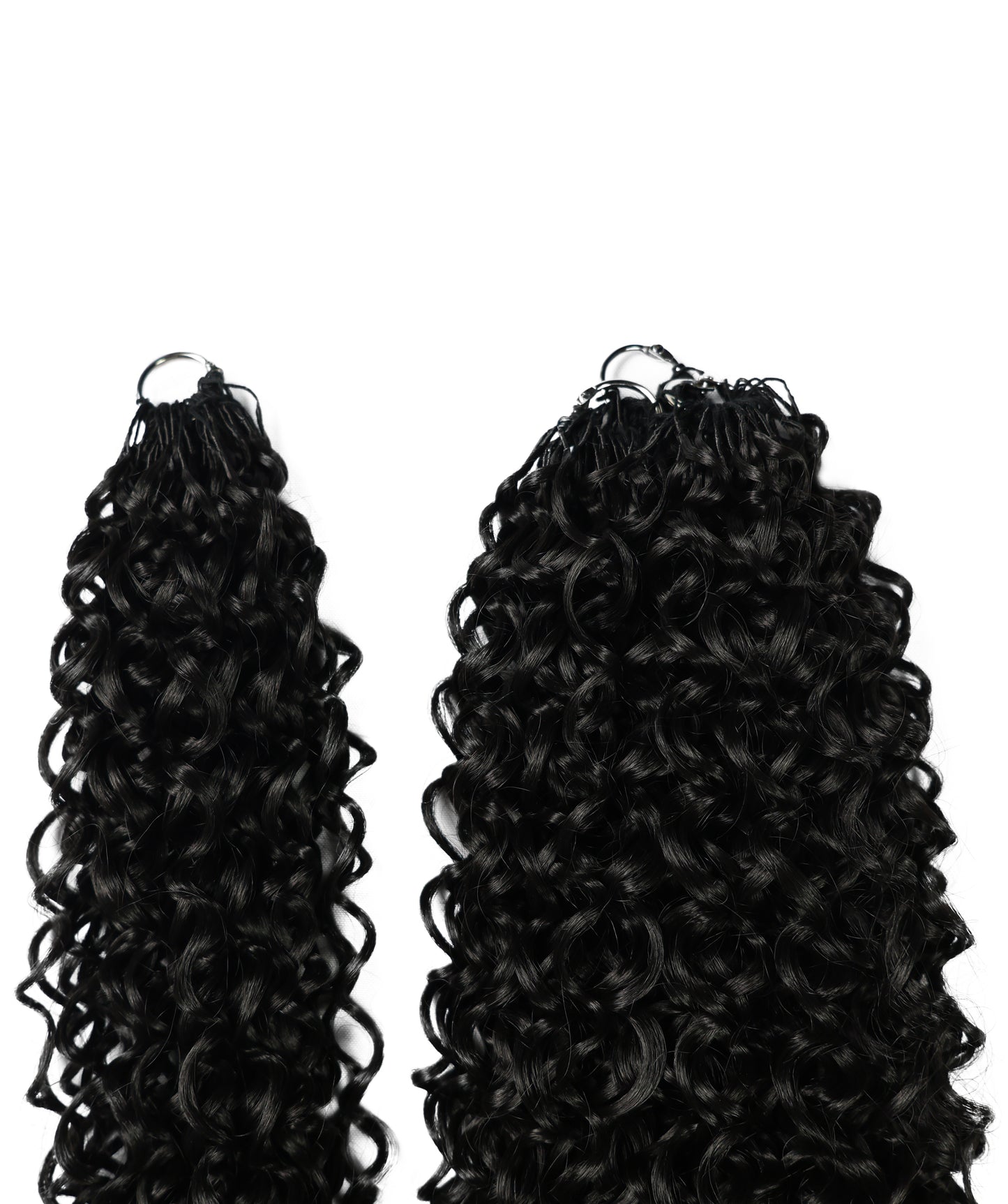 LUXLUXE Dominican Synthetic Crochet Hair Extensions – 14" 78g, 18" 100g, 22" 120g Pre Separated 100 Strands Feather Curly Hairpiece