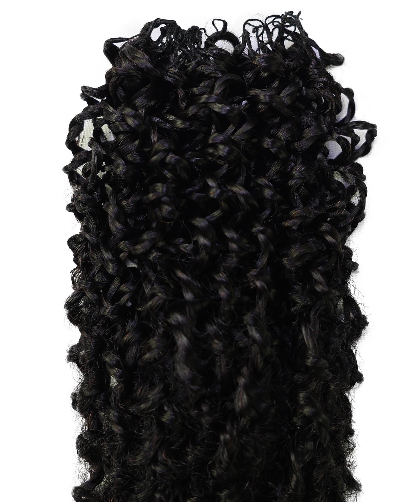 LUXLUXE Knotless Micro Yanky Curly Pre Looped Crochet Human Hair Extensions - Natural Black 14" 40g 16" 45g & 18" 50g Pre Separated 40 Strands Feather Protective Style