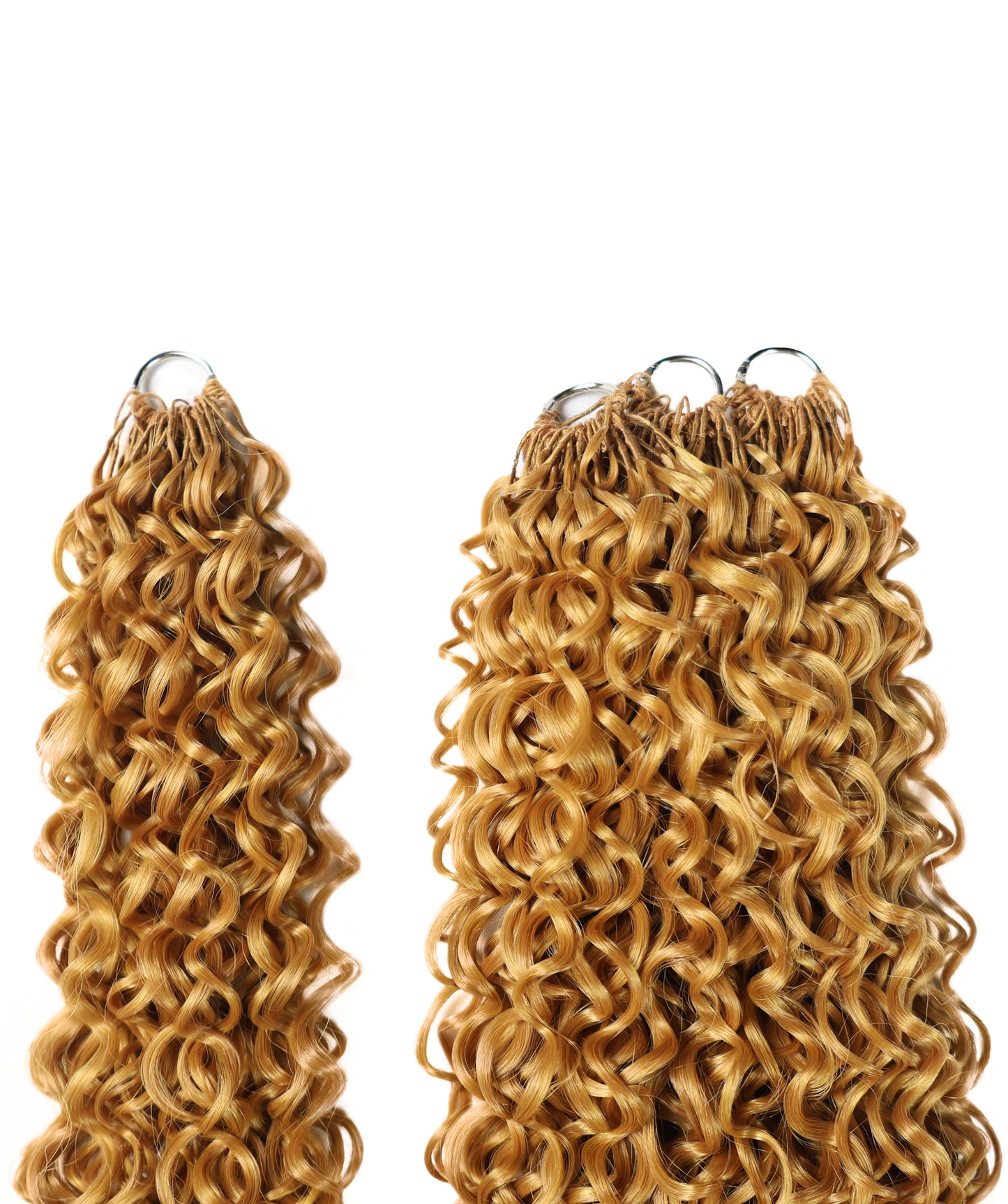LUXLUXE Dominican Synthetic Crochet Hair Extensions – 14" 78g, 18" 100g, 22" 120g Pre Separated 100 Strands Feather Curly Hairpiece