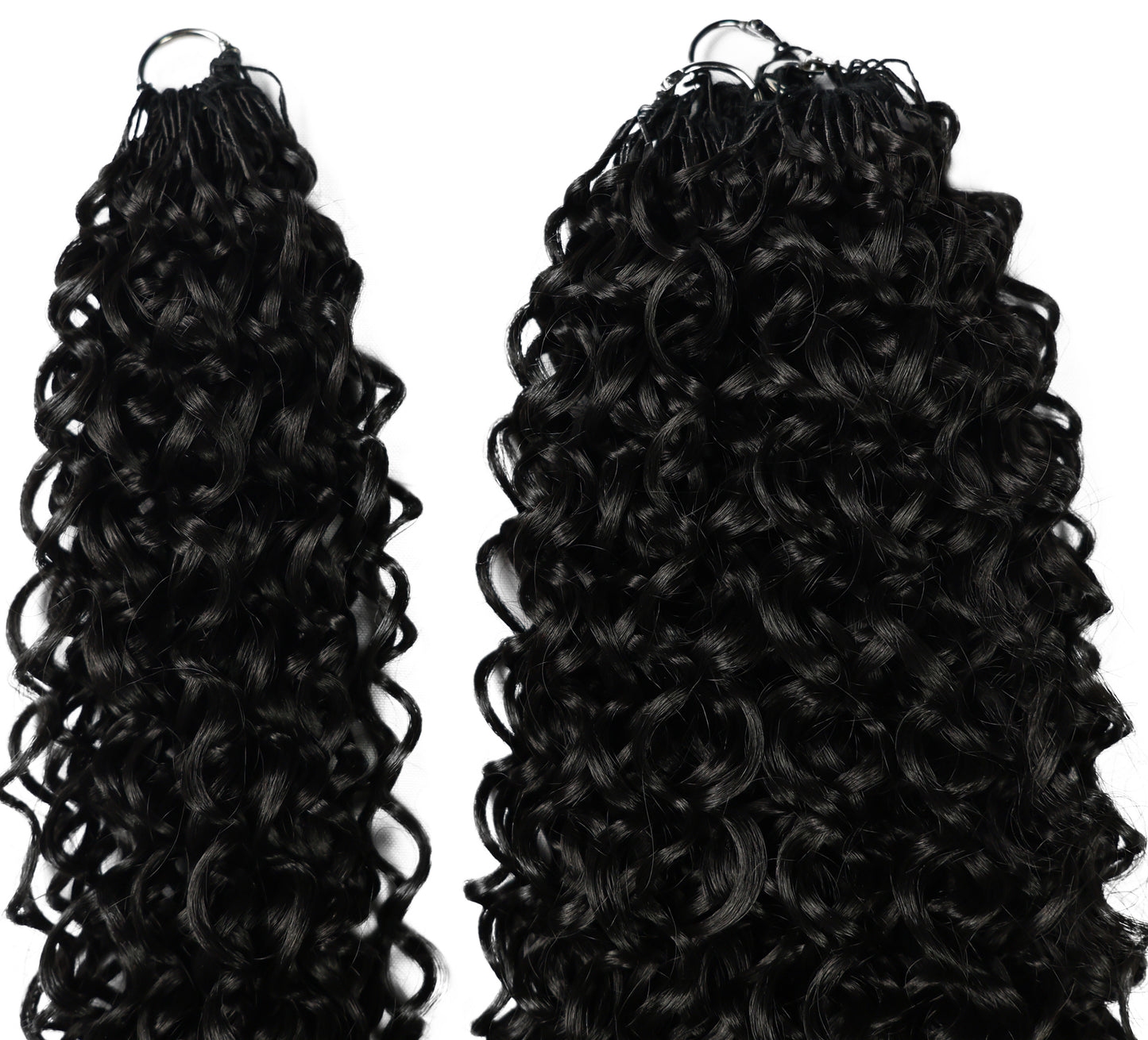 LUXLUXE Dominican Synthetic Crochet Hair Extensions – 14" 78g, 18" 100g, 22" 120g Pre Separated 100 Strands Feather Curly Hairpiece