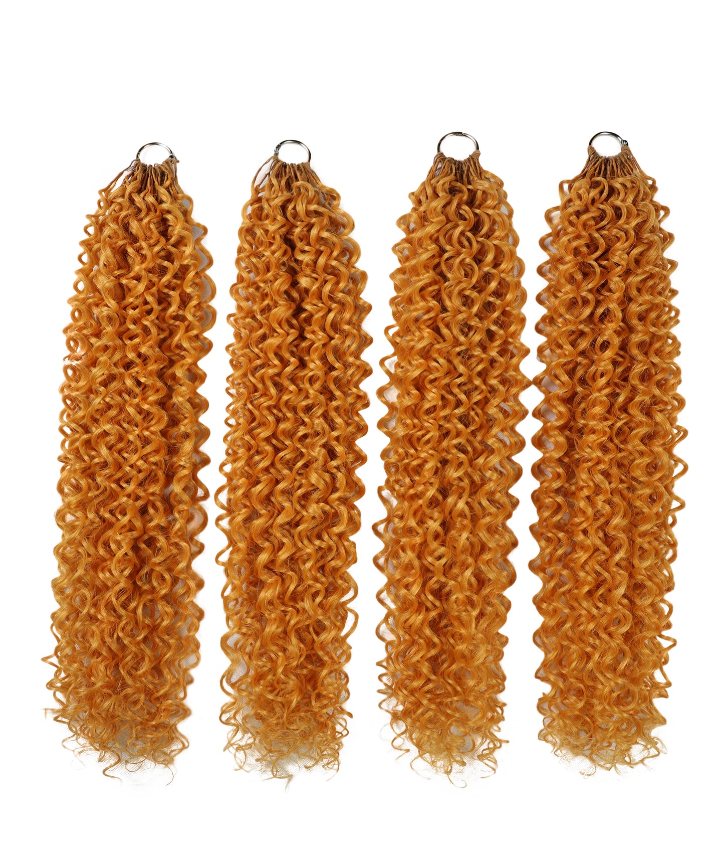 LUXLUXE Water Curl Synthetic Crochet Hair Extensions – Available in 14"  78g 18" 100g & 22" 120g Pre Separated 100 Strands Feather Hairpiece for Natural Bouncy Curls