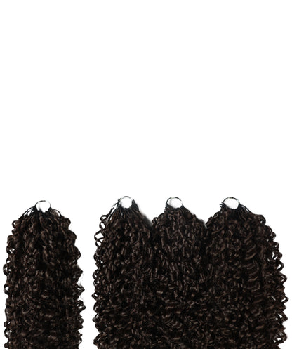 LUXLUXE Burmese Synthetic Crochet Hair Extensions – 14" 85g, 18" 110g, 22" 132g Pre Separated 100 Strands Feather Hairpiece for Soft Curly Protective Styles