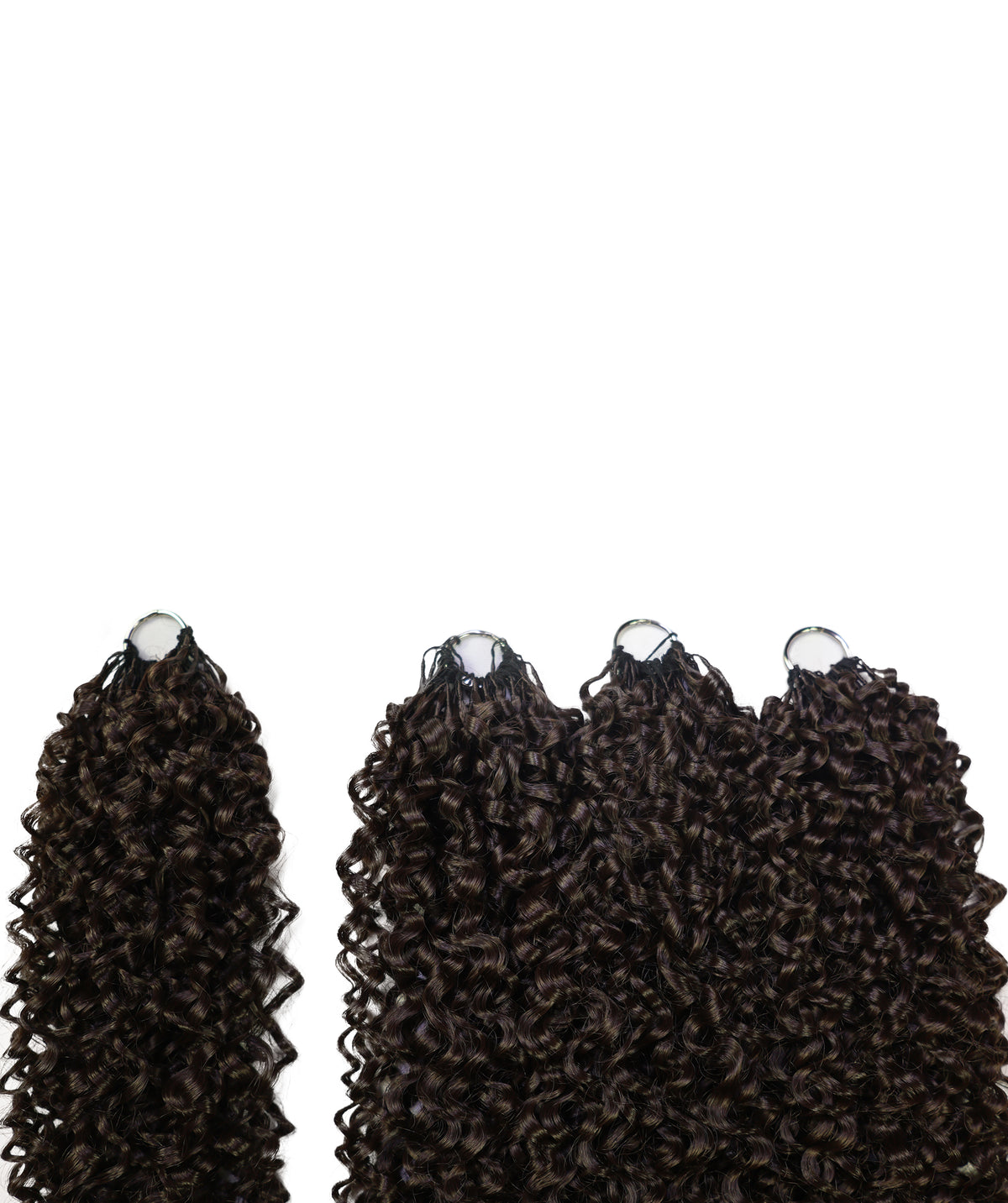 LUXLUXE Burmese Synthetic Crochet Hair Extensions – 14" 85g, 18" 110g, 22" 132g Pre Separated 100 Strands Feather Hairpiece for Soft Curly Protective Styles