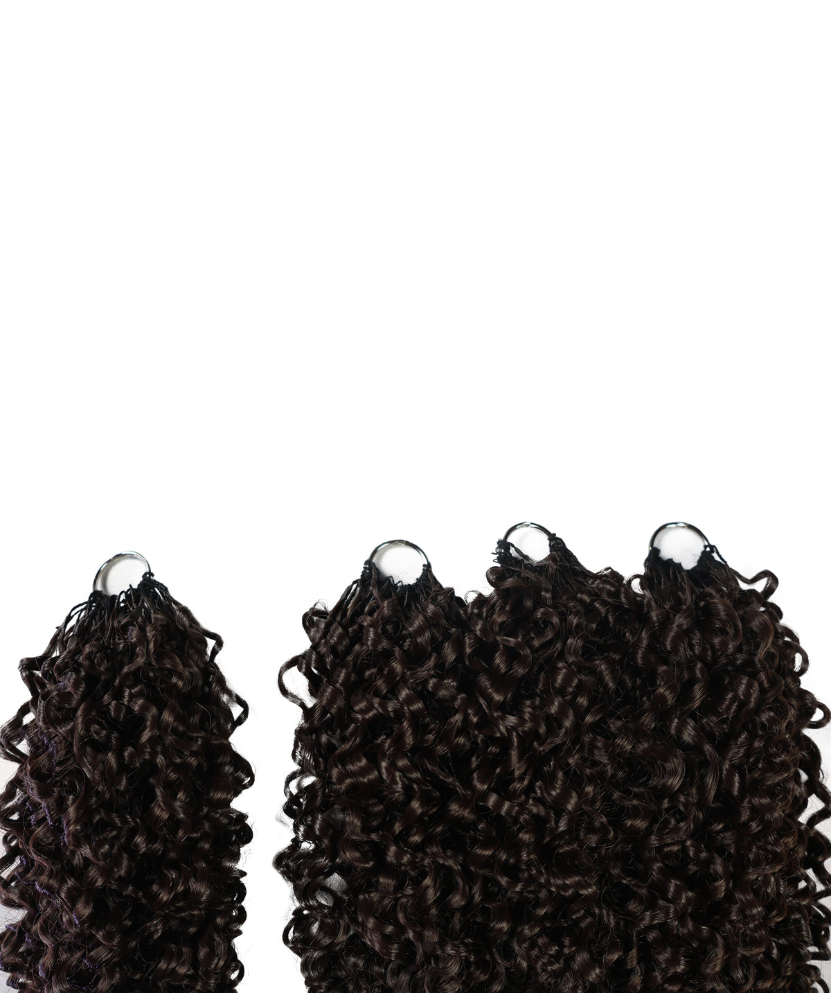 LUXLUXE Burmese Synthetic Crochet Hair Extensions – 14" 85g, 18" 110g, 22" 132g Pre Separated 100 Strands Feather Hairpiece for Soft Curly Protective Styles